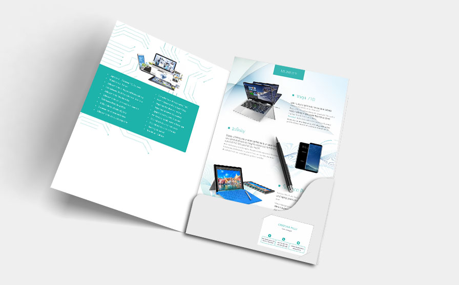 Mape de prezentare personalizate cu buzunar aplicat si fante pentru carte de vizita